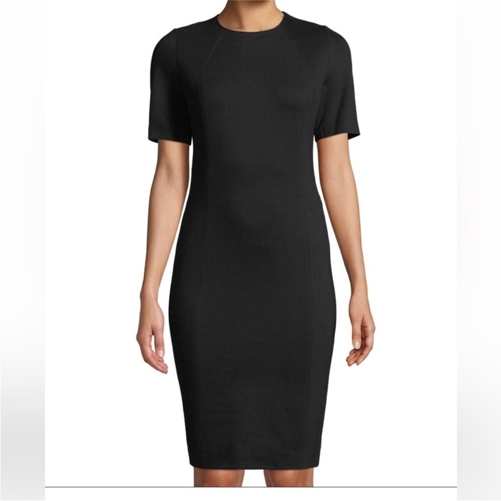 NWT T Tahiti Judianne Fitted black Sheath Dress size 4